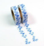 Blue Flowers Washi Tape