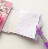 Mini Unicorn Pocket Notebook Journal with Ball Pen
