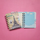 Paris Hardcover Pocket Spiral Journal