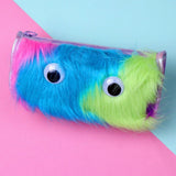 Fluffy Rainbow Pouch with Wobbly Eyes