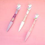 Cute Unicorn Led Light Ballpoint With Glitter