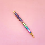Rainbow Metallic Ball Pen - Purple Glitter