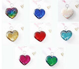 Sequin Heart Key Ring