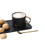 Love Couple His & Her Coffee Ceramic Mug Saucer Set