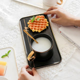 Love Couple His & Her Coffee Ceramic Mug Saucer Set