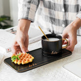 Love Couple His & Her Coffee Ceramic Mug Saucer Set