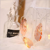 Gold Feather Metal Fairy Light