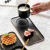 Love Coffee Ceramic Mug Saucer Set