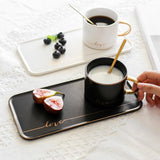 Love Coffee Ceramic Mug Saucer Set