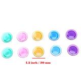 Gold Leaf Round Transparent Color Magnets Set of 5