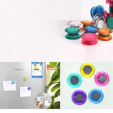 Gold Leaf Round Transparent Color Magnets Set of 5