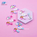 Bows N' Rainbow- Hair Clips
