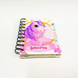 Unicorn Queen Star Hardcover Pocket Spiral Journal