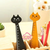Cat Straight Ruler Wooden