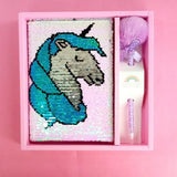 Rainbow Sequin Unicorn - Stationery Set