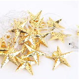 LED Golden Metal Hollow Star Fairy Light
