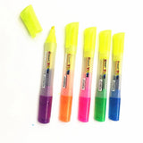Double Ended Neon Highlighters, Fluorescent Colors, Chisel Tip