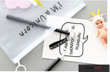Unicorn Pencil Case Pouch Water Resistant