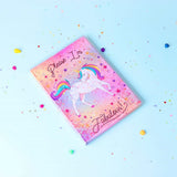 Unicorn Water Glitter Notebook Journal