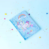 Unicorn Water Glitter Notebook Journal