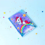 Unicorn Water Glitter Notebook Journal