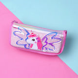Shine Wings Unicorn Glitter Double Pocket Pouch